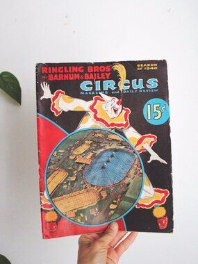 Ringling Bros Barnum & Bailey Circus Magazine 1940 Vintage Ephemera Program Ads